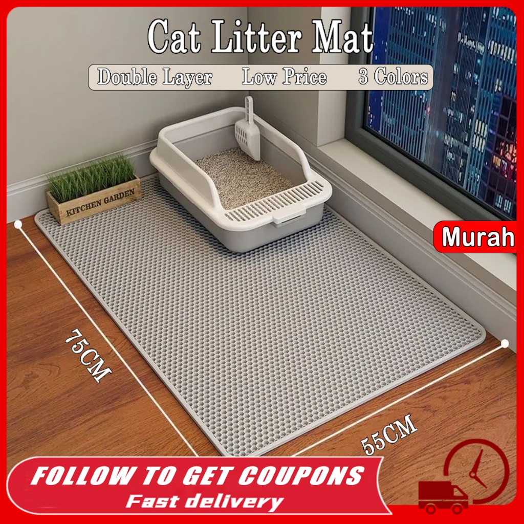 Cat Mat Double Layer Cat Litter Mat Trapping Mat Waterproof Washable Carpet Kucing