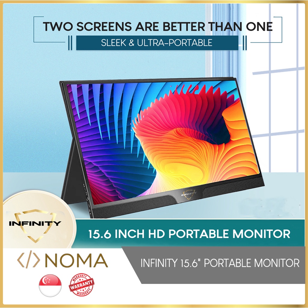 [SG] INFINITY 13.3-15.6&quot; IPS FHD | QLED | Touch Portable Monitor| Type-C/HDMI Display | Dual Speakers ★ LOCAL WARRANTY★♛