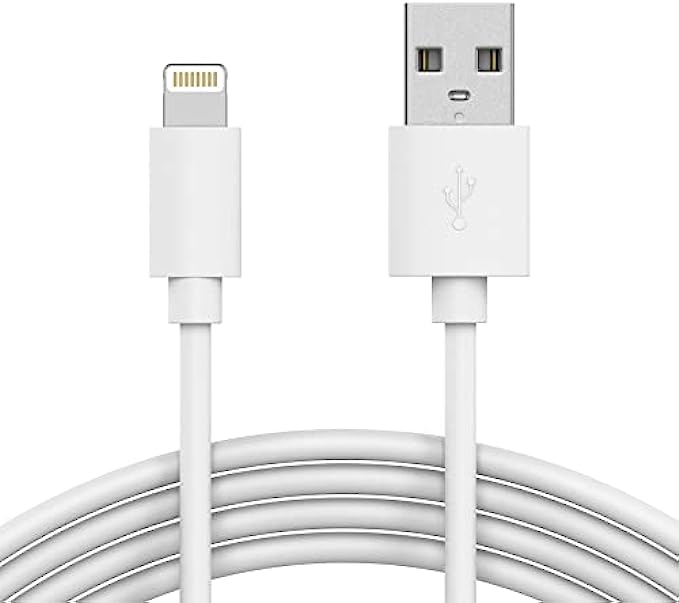 TALK WORKS iPhone Charger Lightning Cable 10ft Long Heavy Duty Cord MFI Certified for Apple iPhone 13, 12, 11 Pro/Max/Mini, XR, XS/Max, X, 8, 7, 6, 5, SE, iPad, AirPods, Watch - White