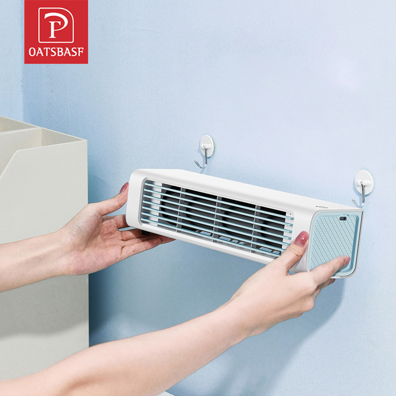 OATSBASF Wall-mounted Bladeless Tower Fan with Remote Control Adjustable USB Cooling Fan Standing Floor Air Cooler