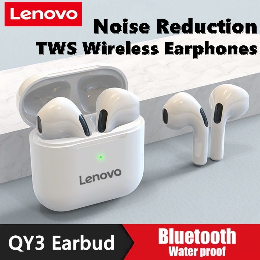 Lenovo QY3 TWS Bluetooth Earphones Wireless Earphones Sport Earbuds Noise Reduction Touch Control Headset HD Stereo with Mic