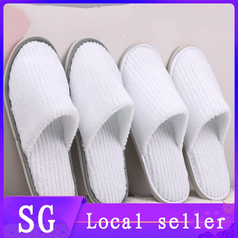 （✅SG In Stock )Hotel Travel Spa slippers  Portable Home bedroom Men Women bathroom Cotton Slippers