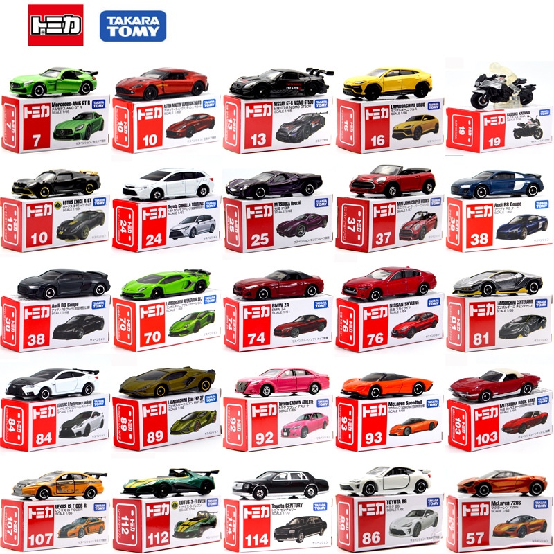 For Tomy Tomica Honda Civic Type R Mercedes McLaren Lamborghini Nissan Jeep Toyota GTR Alloy Toys Car Diecast Metal Model Collection Toy for Boys